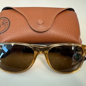 Ray-Ban Honey Brown Frame Sunglasses with brown polarized Lenses